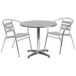 Flash Furniture TLH-ALUM-32RD-017BCHR2-GG Chair & Table Set, Outdoor