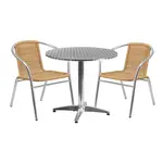 Flash Furniture TLH-ALUM-32RD-020BGECHR2-GG Chair & Table Set, Outdoor