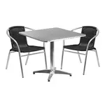 Flash Furniture TLH-ALUM-32SQ-020BKCHR2-GG Chair & Table Set, Outdoor