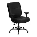 Flash Furniture WL-735SYG-BK-LEA-A-GG Chair, Swivel