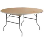 Flash Furniture XA-60-BIRCH-M-GG Folding Table, Round