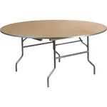 Flash Furniture XA-66-BIRCH-M-GG Folding Table, Round