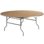 Flash Furniture XA-72-BIRCH-M-GG Folding Table, Round