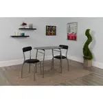 Flash Furniture XM-JM-A0278-1-2-BK-GG Chair & Table Set, Indoor