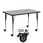 Flash Furniture XU-A2448-REC-GY-T-A-CAS-GG Table, Indoor, Activity
