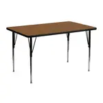 Flash Furniture XU-A2448-REC-OAK-H-A-GG Table, Indoor, Activity