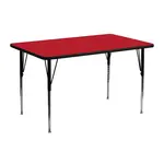 Flash Furniture XU-A2448-REC-RED-H-A-GG Table, Indoor, Activity