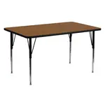 Flash Furniture XU-A2460-REC-OAK-H-A-GG Table, Indoor, Activity