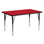 Flash Furniture XU-A2460-REC-RED-H-A-GG Table, Indoor, Activity