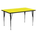 Flash Furniture XU-A2460-REC-YEL-H-A-GG Table, Indoor, Activity