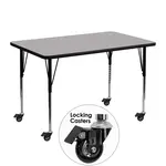 Flash Furniture XU-A3048-REC-GY-T-A-CAS-GG Table, Indoor, Activity