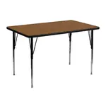 Flash Furniture XU-A3048-REC-OAK-H-A-GG Table, Indoor, Activity