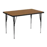 Flash Furniture XU-A3048-REC-OAK-T-A-GG Table, Indoor, Activity