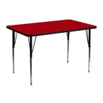 Flash Furniture XU-A3048-REC-RED-T-A-GG Table, Indoor, Activity