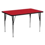 Flash Furniture XU-A3060-REC-RED-H-A-GG Table, Indoor, Activity