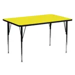 Flash Furniture XU-A3060-REC-YEL-H-A-GG Table, Indoor, Activity