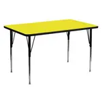 Flash Furniture XU-A3060-REC-YEL-H-A-GG Table, Indoor, Activity