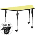Flash Furniture XU-A3060-TRAP-YEL-T-A-CAS-GG Table, Indoor, Activity
