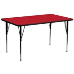 Flash Furniture XU-A3072-REC-RED-H-A-GG Table, Indoor, Activity
