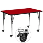 Flash Furniture XU-A3072-REC-RED-T-A-CAS-GG Table, Indoor, Activity