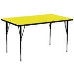 Flash Furniture XU-A3072-REC-YEL-H-A-GG Table, Indoor, Activity