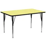 Flash Furniture XU-A3072-REC-YEL-T-A-GG Table, Indoor, Activity