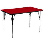 Flash Furniture XU-A3672-REC-RED-T-A-GG Table, Indoor, Activity