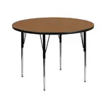 Flash Furniture XU-A42-RND-OAK-T-A-GG Table, Indoor, Activity