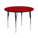 Flash Furniture XU-A42-RND-RED-T-A-GG Table, Indoor, Activity