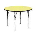 Flash Furniture XU-A42-RND-YEL-T-A-GG Table, Indoor, Activity