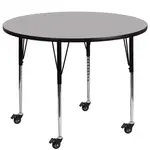 Flash Furniture XU-A48-RND-GY-T-A-CAS-GG Table, Indoor, Activity