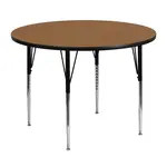 Flash Furniture XU-A48-RND-OAK-T-A-GG Table, Indoor, Activity