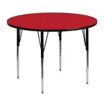 Flash Furniture XU-A48-RND-RED-H-A-GG Table, Indoor, Activity