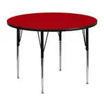 Flash Furniture XU-A48-RND-RED-T-A-GG Table, Indoor, Activity