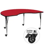 Flash Furniture XU-A4872-KIDNY-RED-H-A-CAS-GG Table, Indoor, Activity