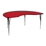 Flash Furniture XU-A4872-KIDNY-RED-H-A-GG Table, Indoor, Activity