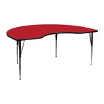 Flash Furniture XU-A4872-KIDNY-RED-H-A-GG Table, Indoor, Activity