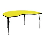 Flash Furniture XU-A4872-KIDNY-YEL-H-A-GG Table, Indoor, Activity