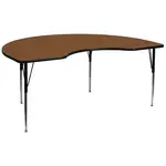 Flash Furniture XU-A4896-KIDNY-OAK-H-A-GG Table, Indoor, Activity