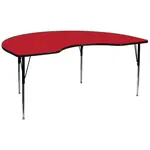Flash Furniture XU-A4896-KIDNY-RED-H-A-GG Table, Indoor, Activity