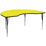 Flash Furniture XU-A4896-KIDNY-YEL-H-A-GG Table, Indoor, Activity