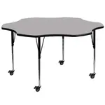 Flash Furniture XU-A60-FLR-GY-T-A-CAS-GG Table, Indoor, Activity