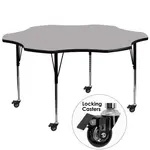 Flash Furniture XU-A60-FLR-GY-T-A-CAS-GG Table, Indoor, Activity