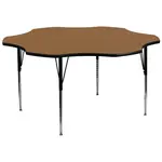 Flash Furniture XU-A60-FLR-OAK-T-A-GG Table, Indoor, Activity