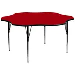 Flash Furniture XU-A60-FLR-RED-T-A-GG Table, Indoor, Activity