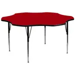 Flash Furniture XU-A60-FLR-RED-T-A-GG Table, Indoor, Activity