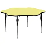 Flash Furniture XU-A60-FLR-YEL-T-A-GG Table, Indoor, Activity