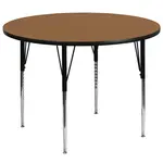 Flash Furniture XU-A60-RND-OAK-T-A-GG Table, Indoor, Activity