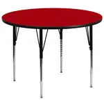 Flash Furniture XU-A60-RND-RED-T-A-GG Table, Indoor, Activity