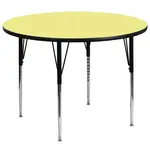 Flash Furniture XU-A60-RND-YEL-T-A-GG Table, Indoor, Activity